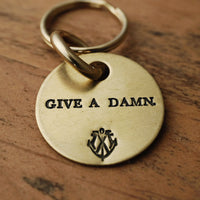 Brass Coin Keychain - Choose A Motto