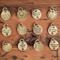 Brass Coin Keychain - Choose A Motto