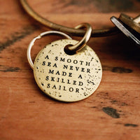 Brass Coin Keychain - Choose A Motto