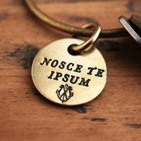 Brass Coin Keychain - Choose A Motto