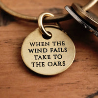 Brass Coin Keychain - Choose A Motto