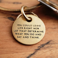 Brass Coin Keychain - Choose A Motto