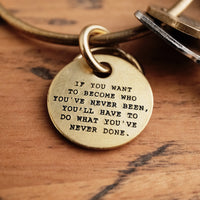 Brass Coin Keychain - Choose A Motto
