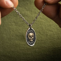 MEMENTO MORI - Brass Inlaid Skull
