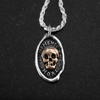 MEMENTO MORI - Brass Inlaid Skull