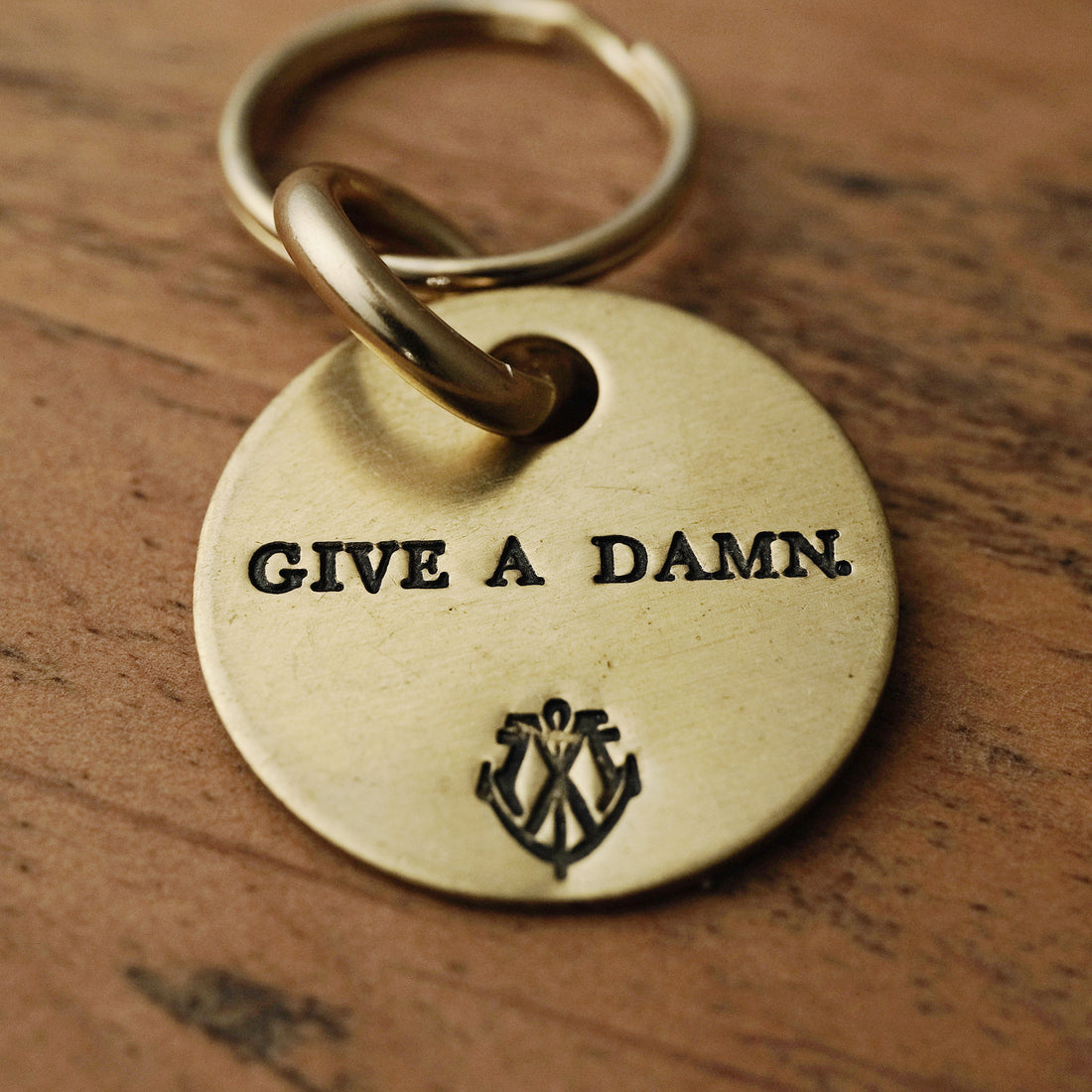 Brass Coin Keychain - Choose A Motto