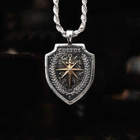 SHIELD OF FATHERHOOD - 14K Gold Inlaid North Star Dagger