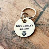 Brass Coin Keychain - Choose A Motto