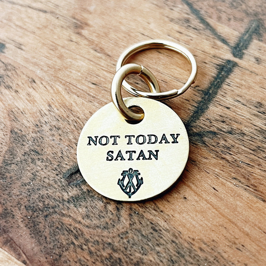 Brass Coin Keychain - Choose A Motto
