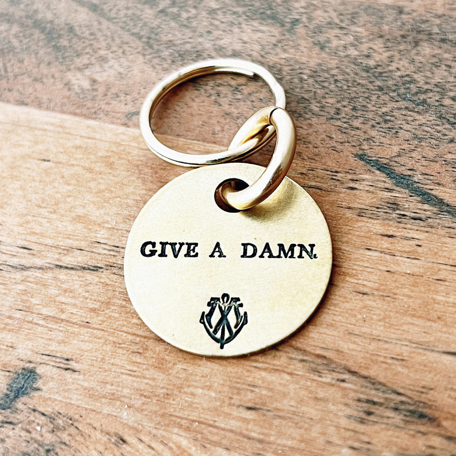 Brass Coin Keychain - Choose A Motto