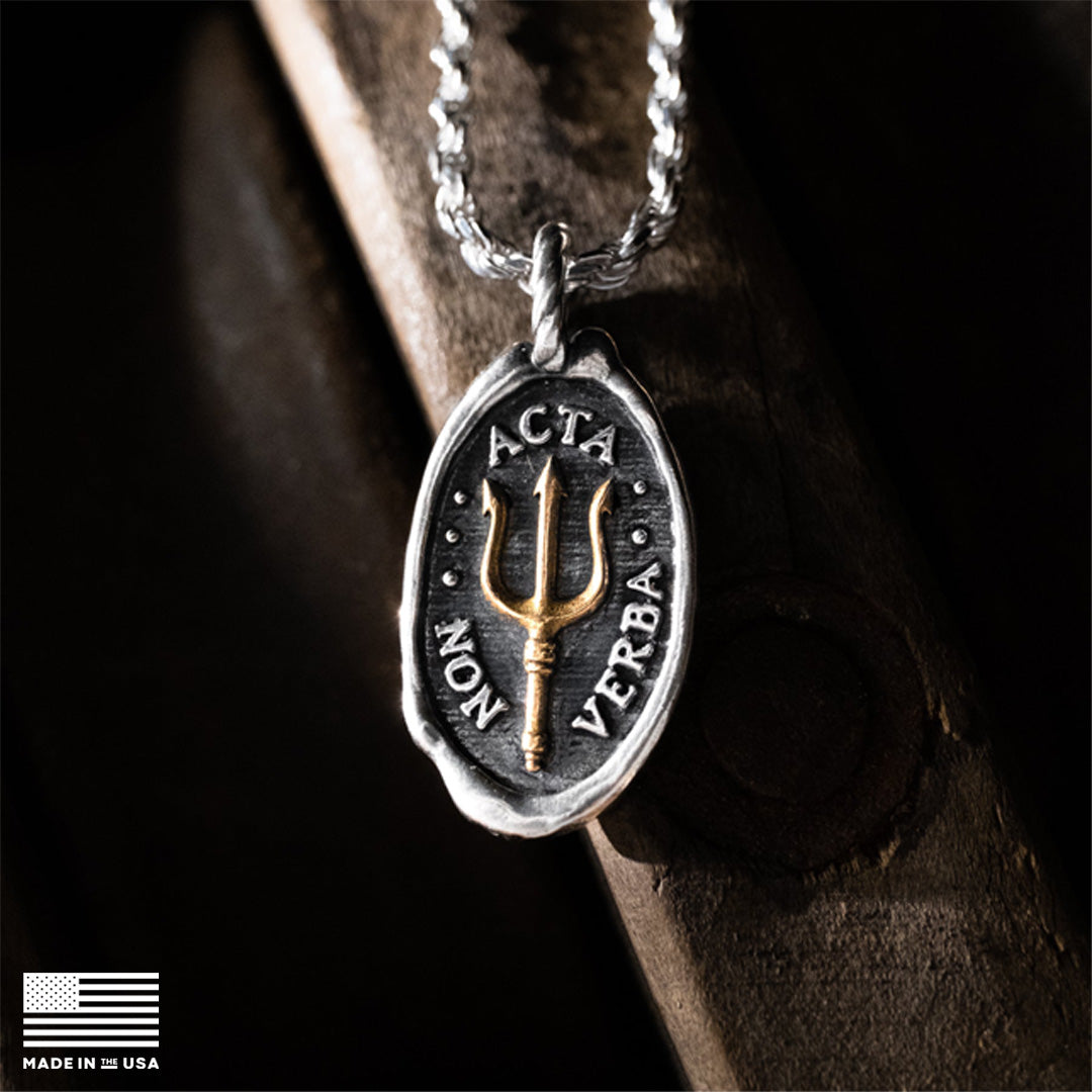 POWER OF THE SEA - Brass Inlaid Trident