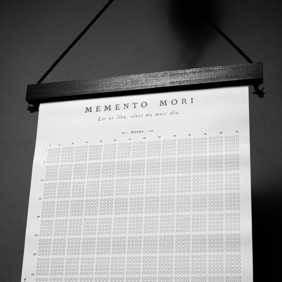 Deluxe MEMENTO MORI Calendar - Canvas Wall Hanging