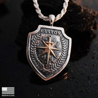 SHIELD OF FATHERHOOD - 14K Gold Inlaid North Star Dagger