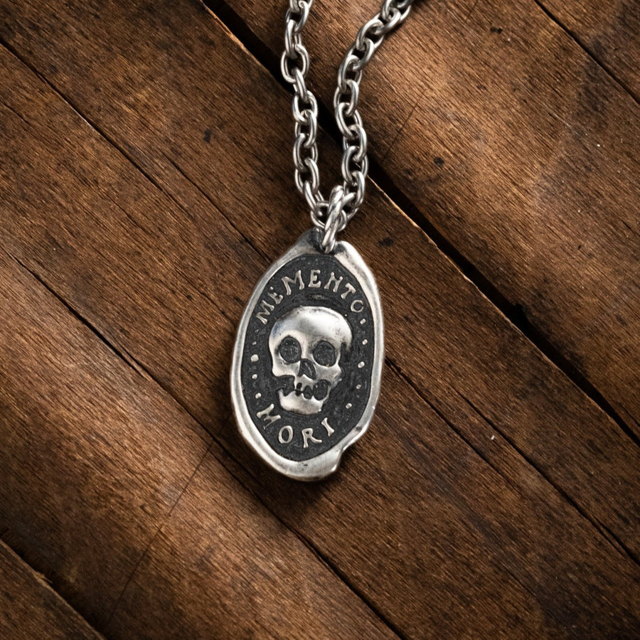 Memento mori memento vivere necklace Clearance
